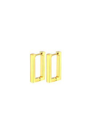 Julie Square Gold Hoops