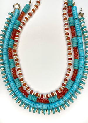 Turquoise and Agate Necklace