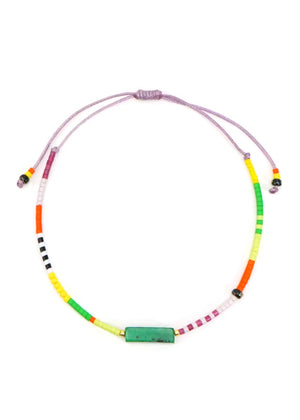 Stone and Beaded Bracelet - Green