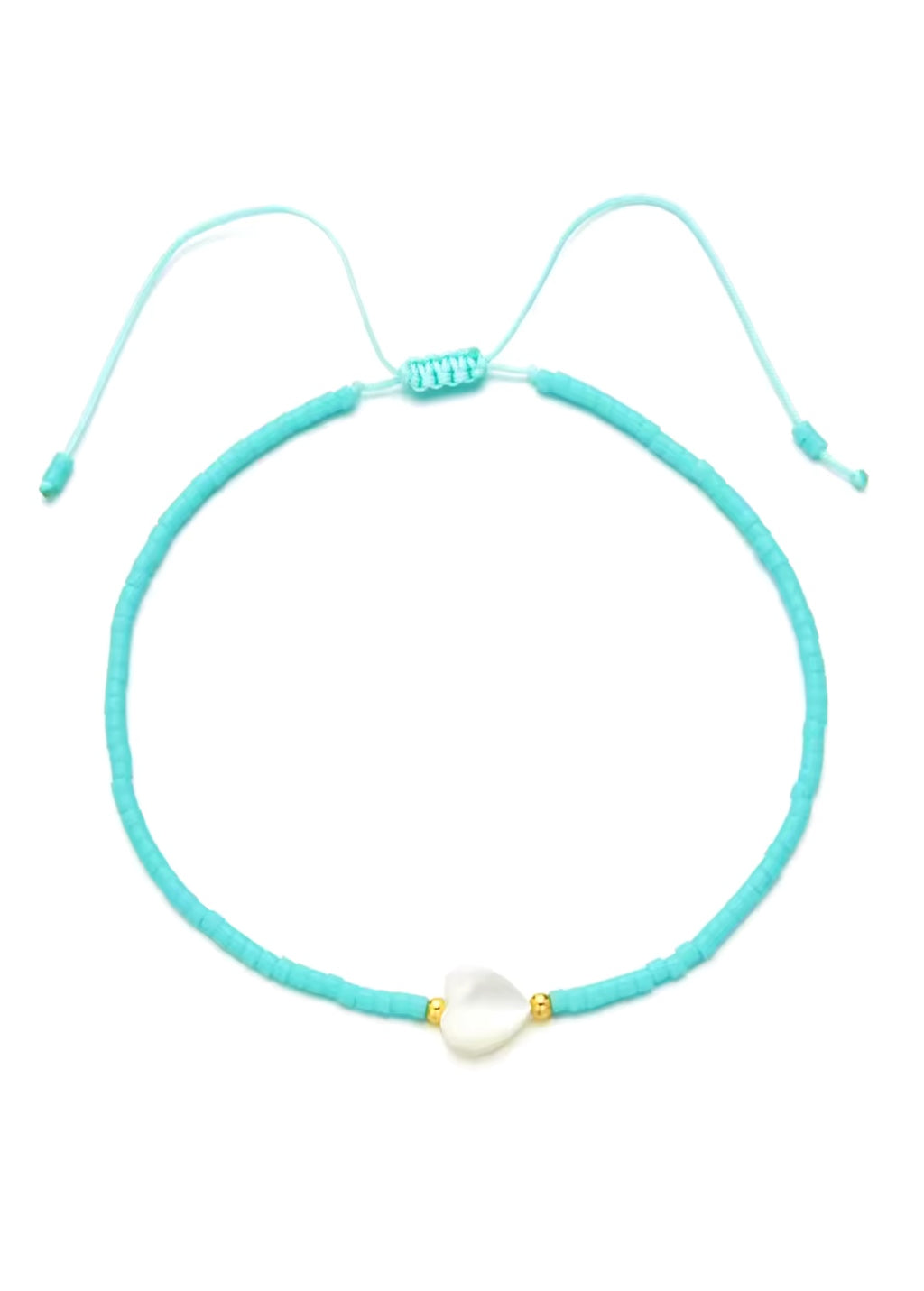 Turquoise Beaded Heart Bracelet