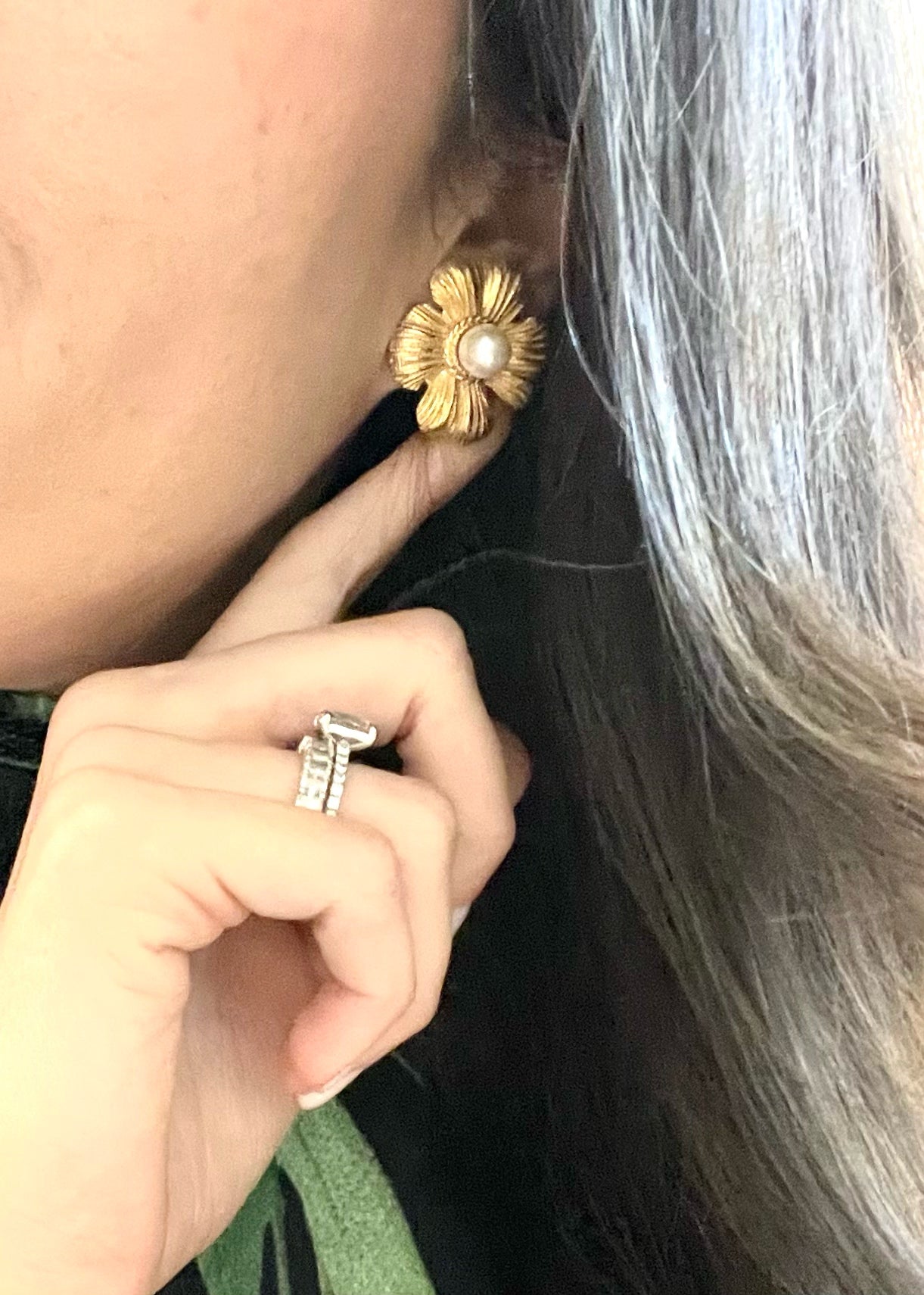 Camille Gold Flower Studs