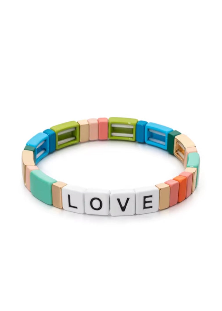 Colorful Enamel LOVE Bracelet