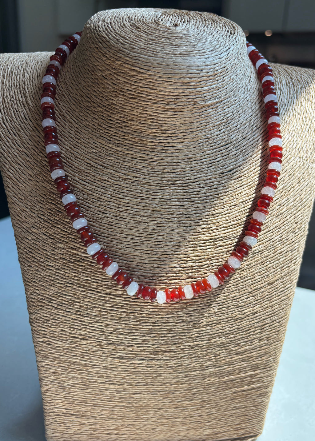 Burnt Orange Carnelian Gemstone Necklace
