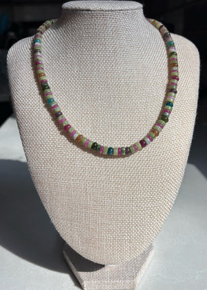 Southern Jade and Tourmaline Beaded Necklace