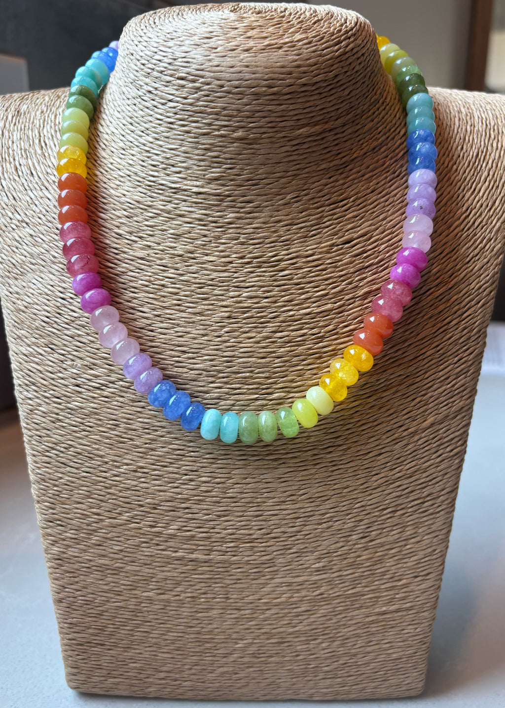 Rainbow Rondelle Necklace