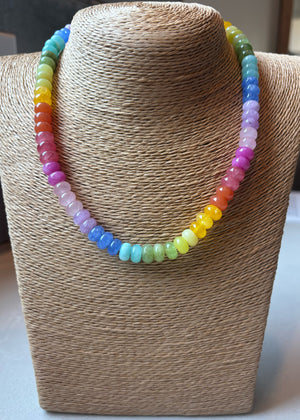 Rainbow Rondelle Necklace