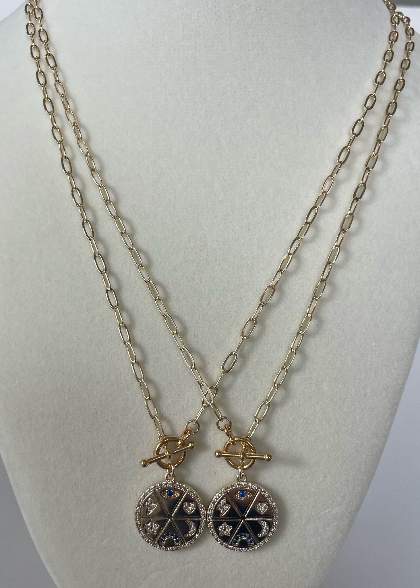 Good Luck Pendant Toggle Necklace