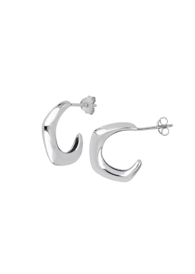 Holden Geometric Hoops - Sterling Silver