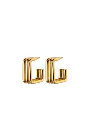 Matte Open Square Hoops