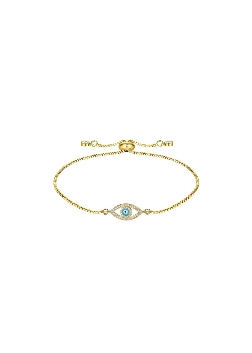 Pavé Evil Eye Bracelet with Toggle Closure