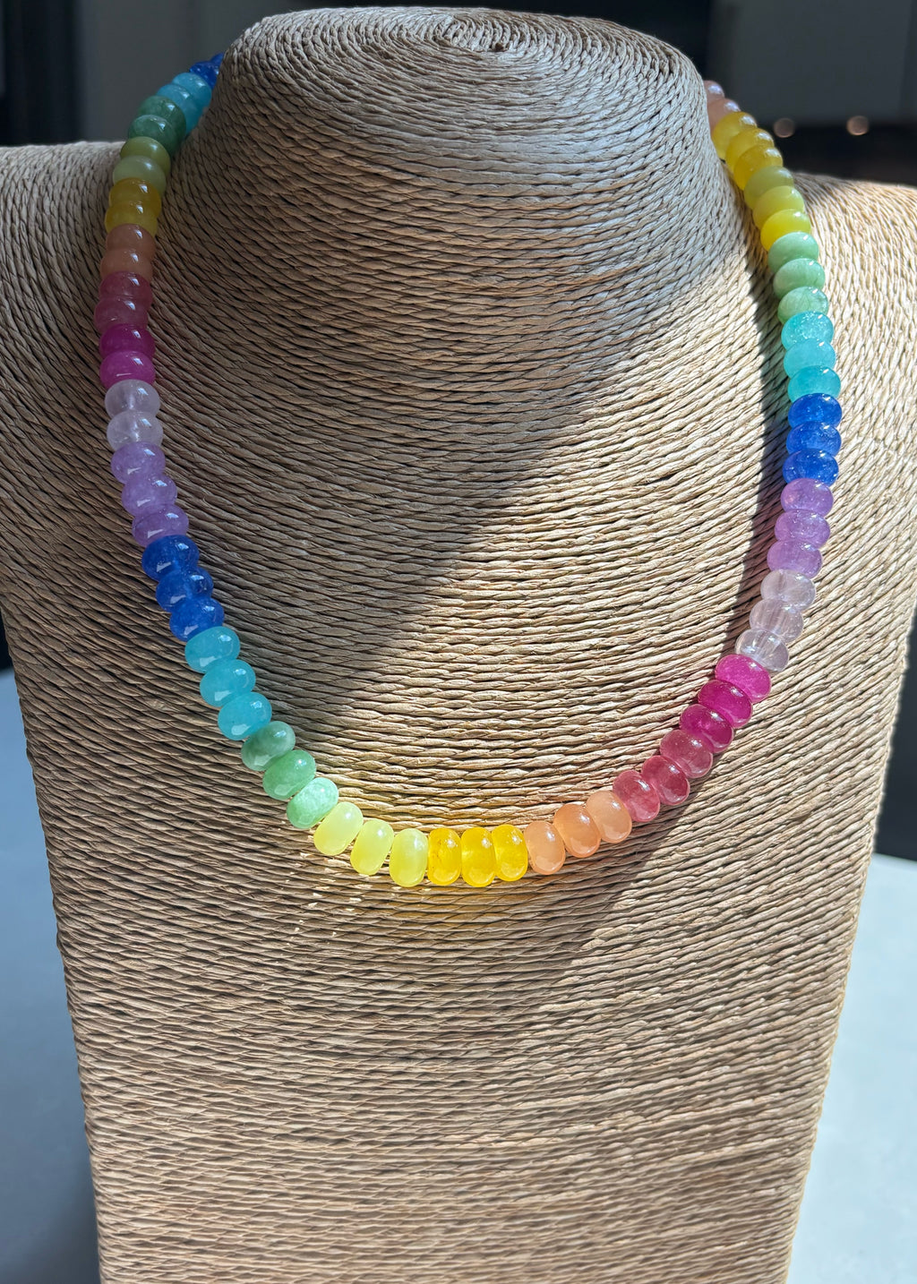 Rainbow Rondelle Necklace