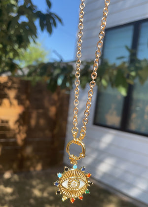 Oversized Evil Eye Pendant