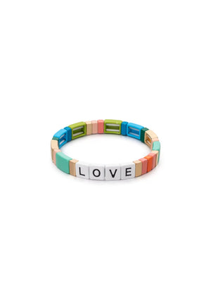Colorful Enamel LOVE Bracelet