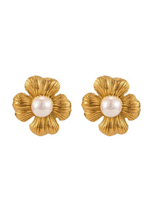 Camille Gold Flower Studs